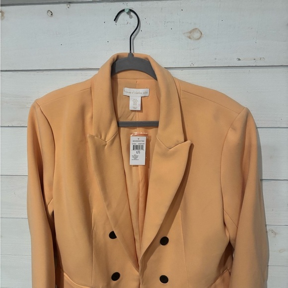 House of Harlow NWT 1960 Tan Double-Breasted Blazer - Picture 8 of 9